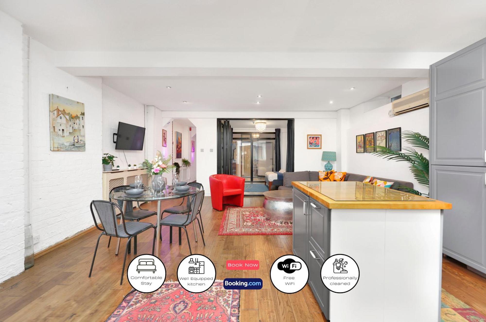 Large 2 Bedroom Warehouse Short Term & Flexible Renting Hoxton With Free Wi-fi London